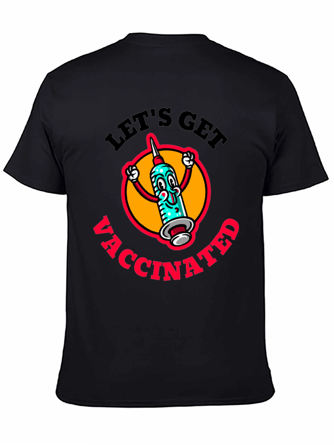 Vaccinated Cartoon Graphic T-Shirt