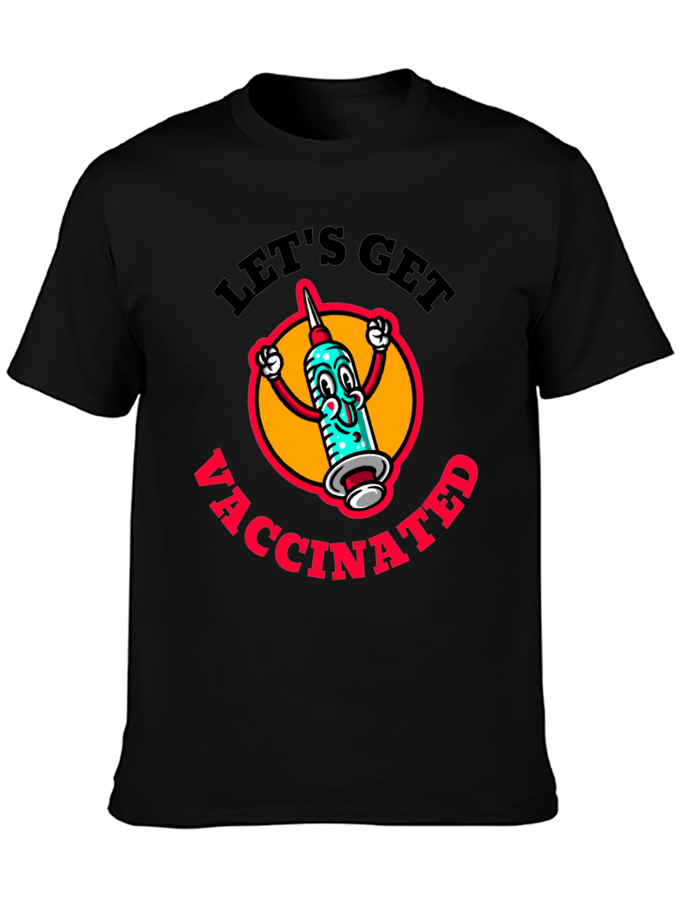 Vaccinated Cartoon Graphic T-Shirt
