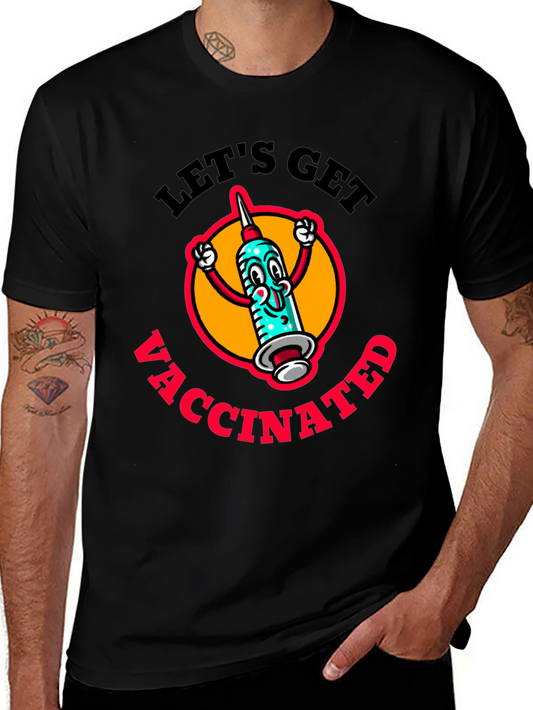 Vaccinated Cartoon Graphic T-Shirt