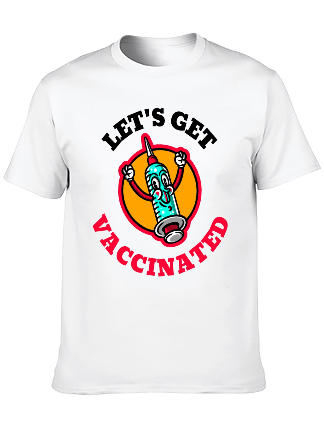 Vaccinated Cartoon Graphic T-Shirt