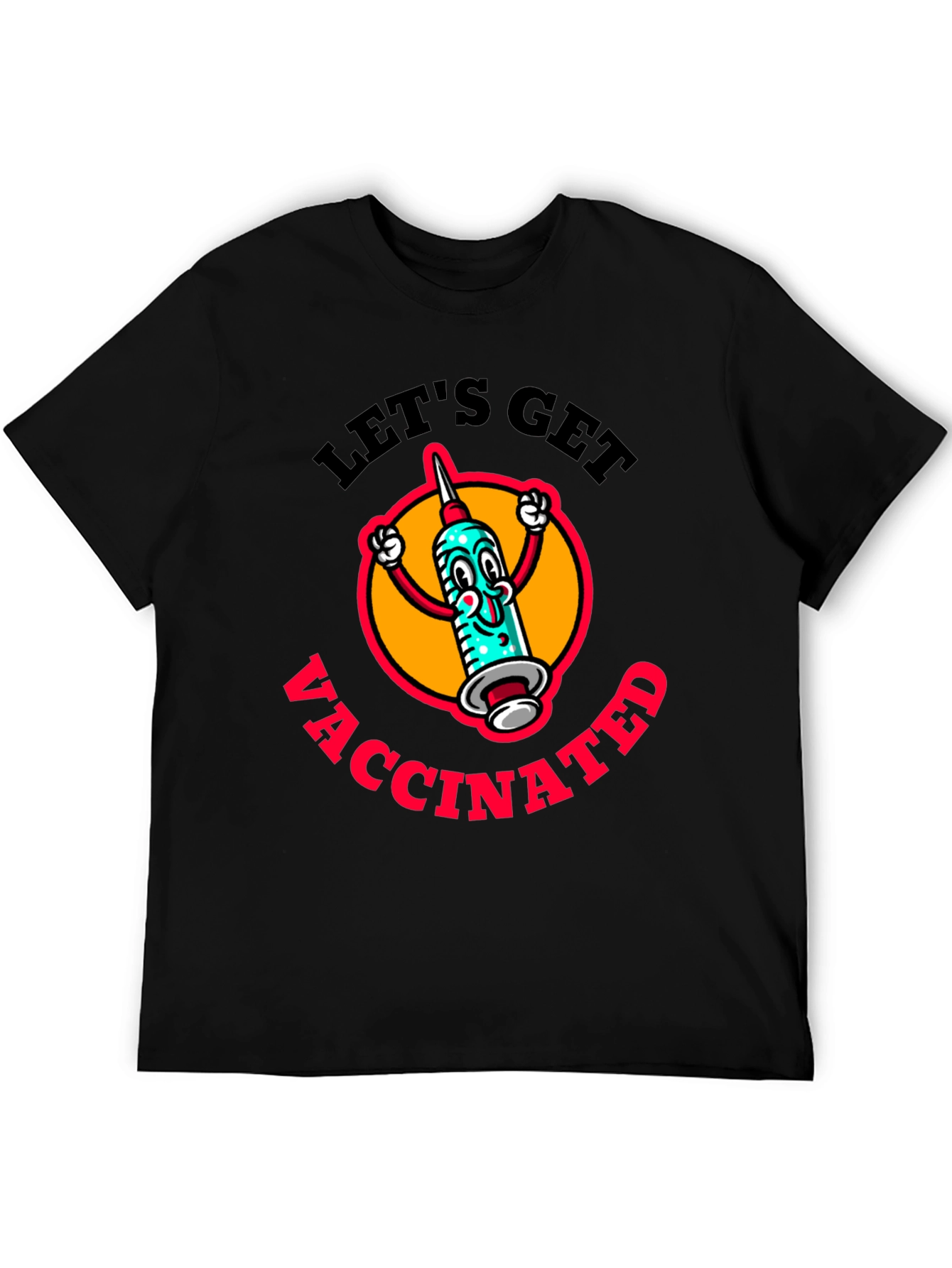 Vaccinated Cartoon Graphic T-Shirt