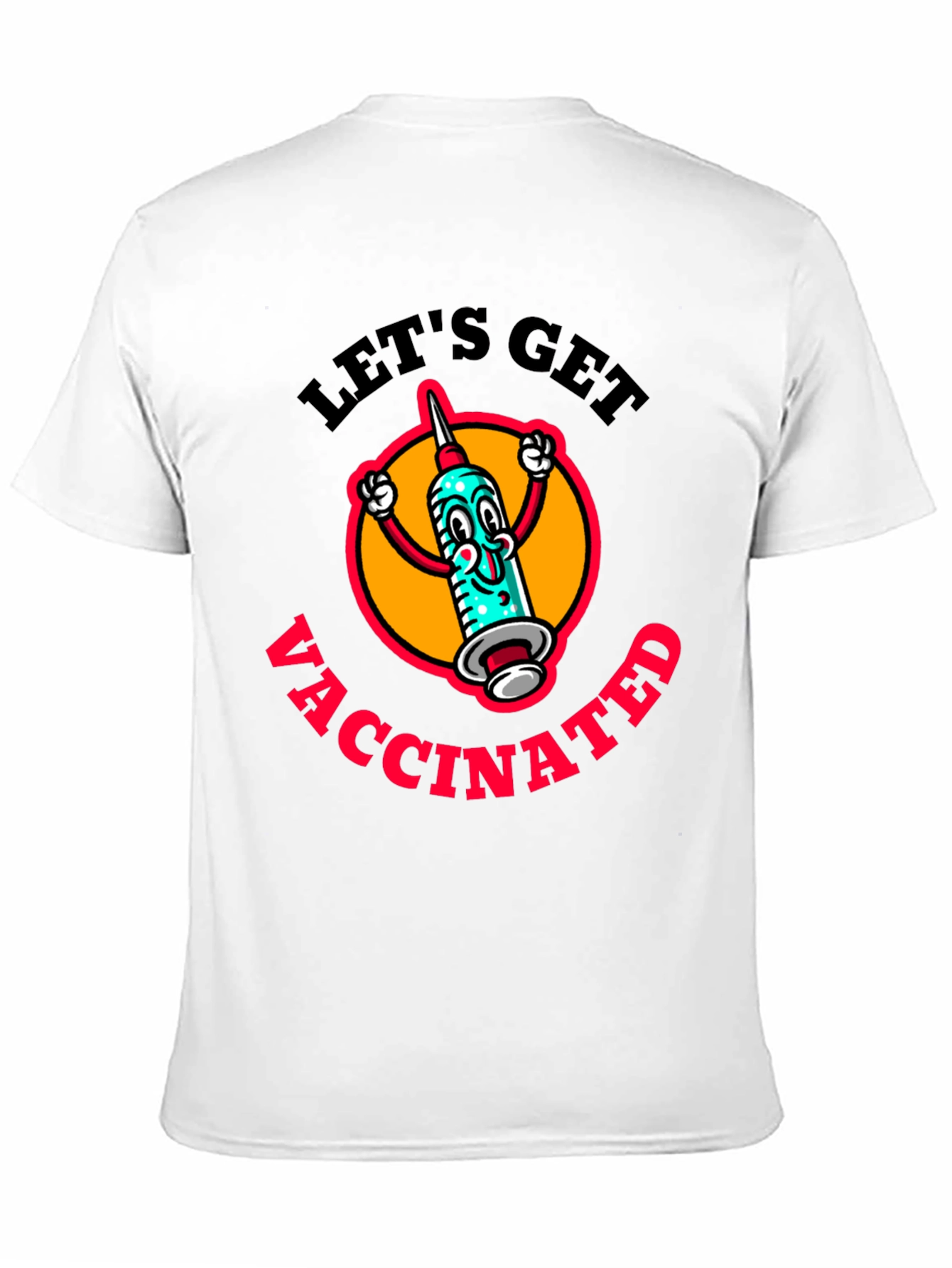Vaccinated Cartoon Graphic T-Shirt