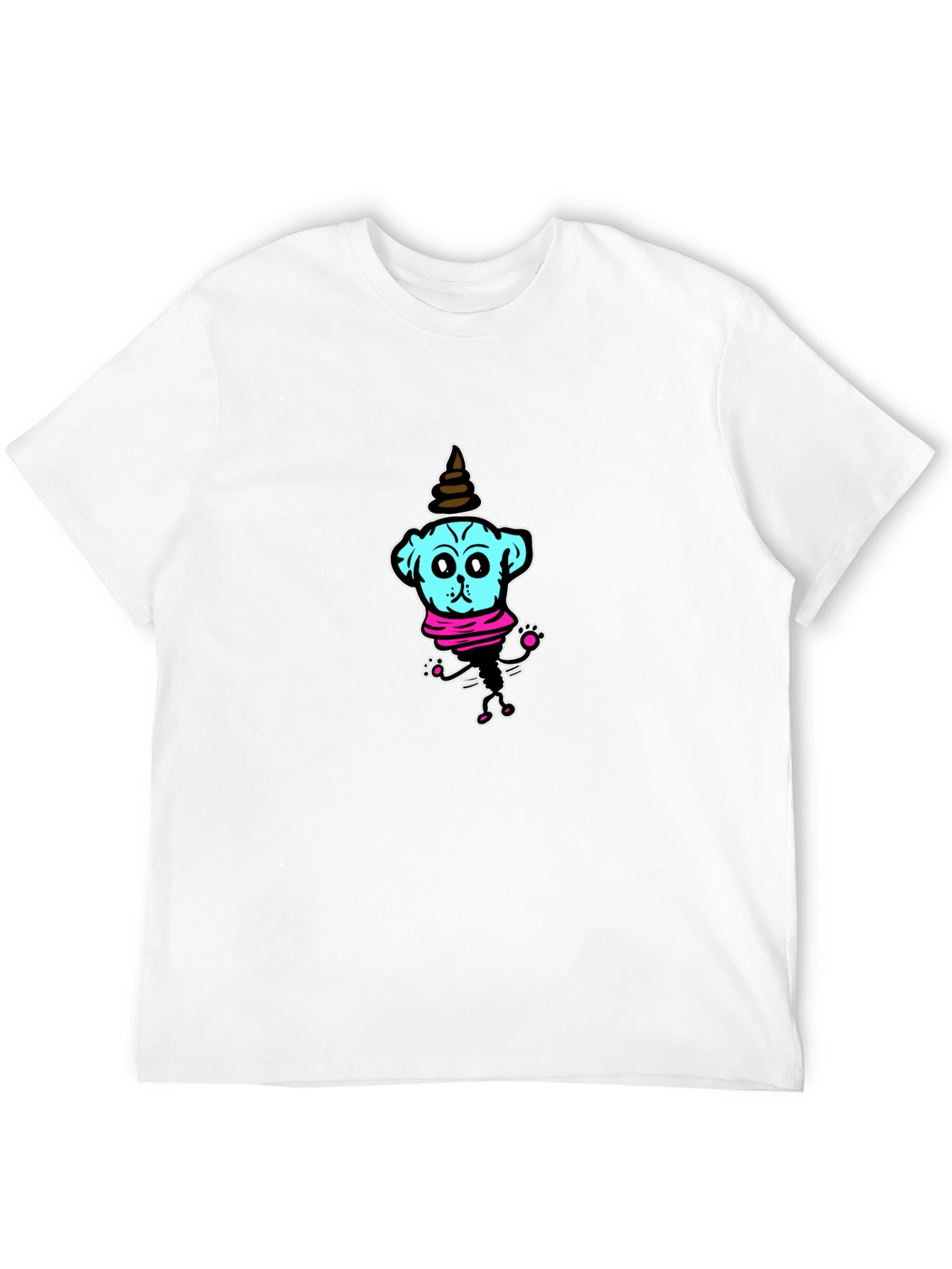 Funny Blue Dog T-Shirt – Quirky Cartoon Graphic Tee