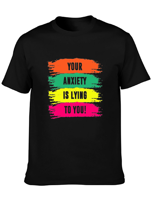 Anxiety Graphic Tee - Colorful Mental Health T-Shirt