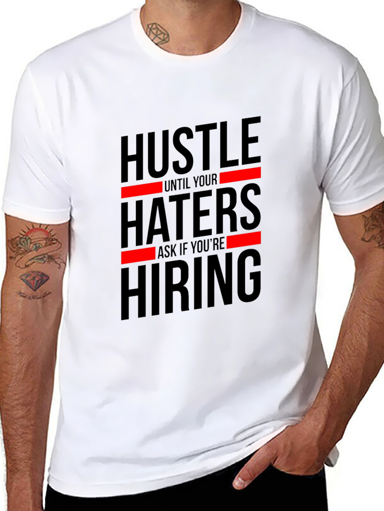Hustle Haters Hiring Black Graphic Tee