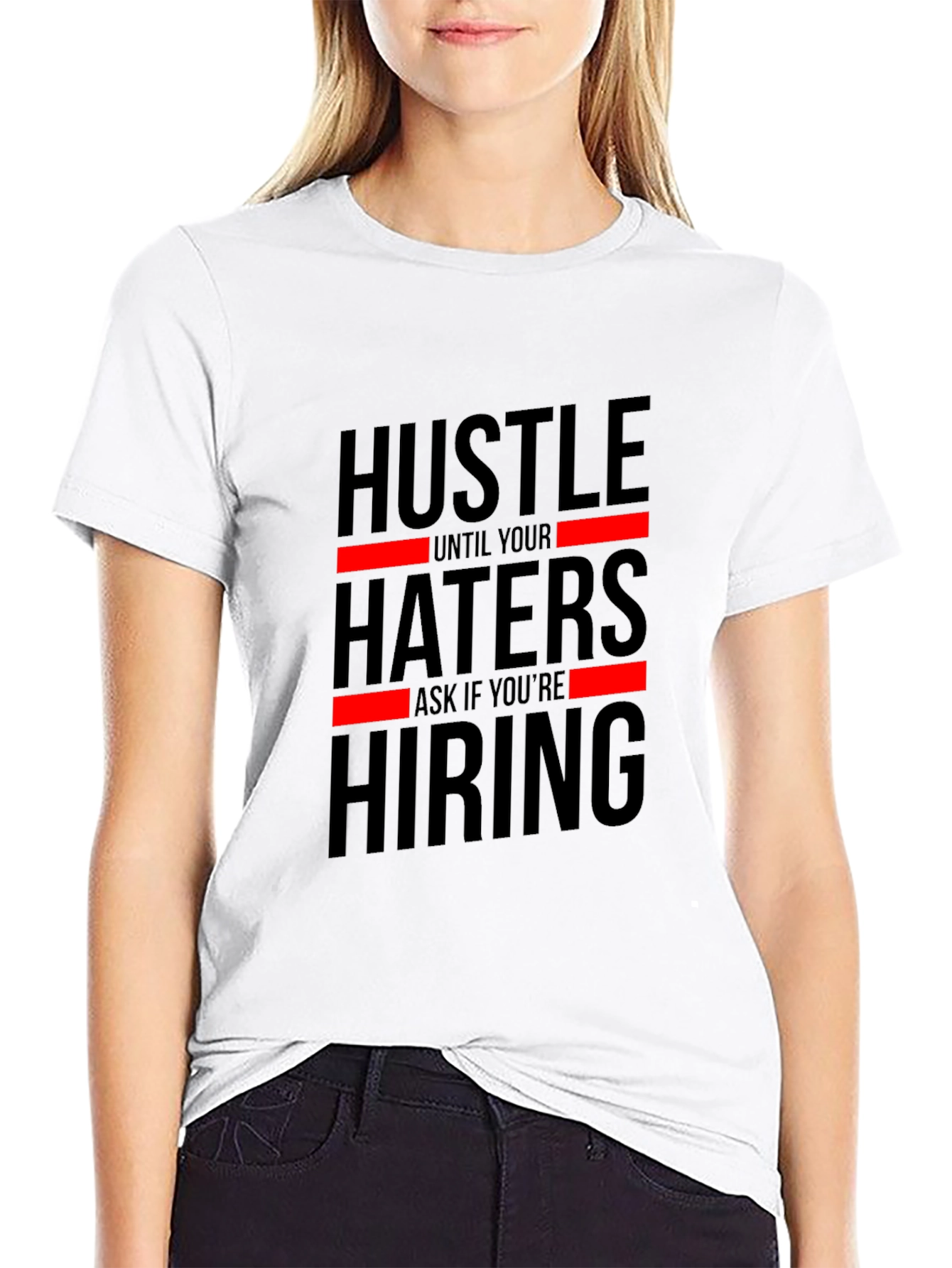 Hustle Haters Hiring Black Graphic Tee
