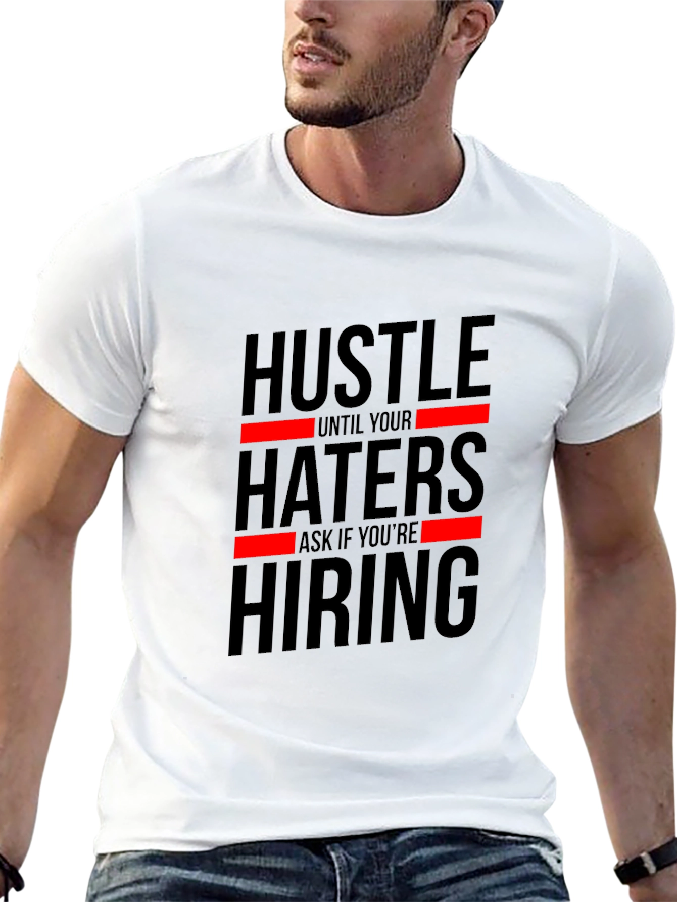 Hustle Haters Hiring Black Graphic Tee