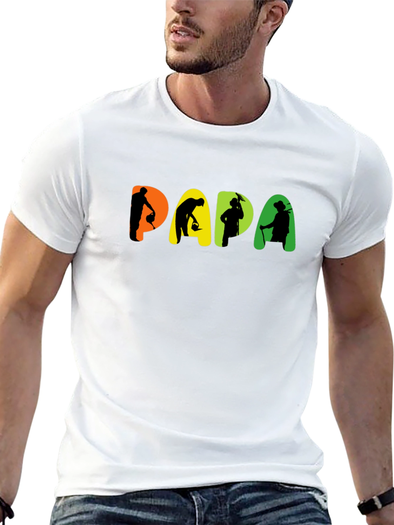 Papa Gardener Graphic Black T-Shirt