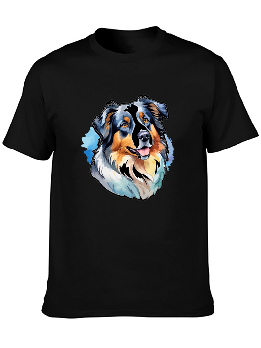 Dog Breed Graphic Tee - Black Casual T-Shirt