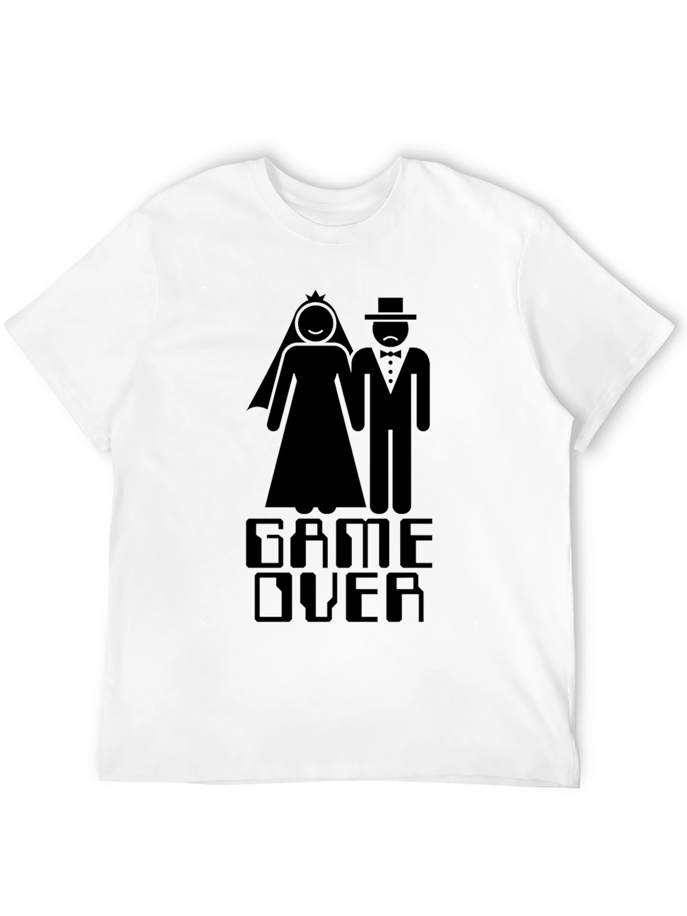 Game Over Wedding T-Shirt - Black