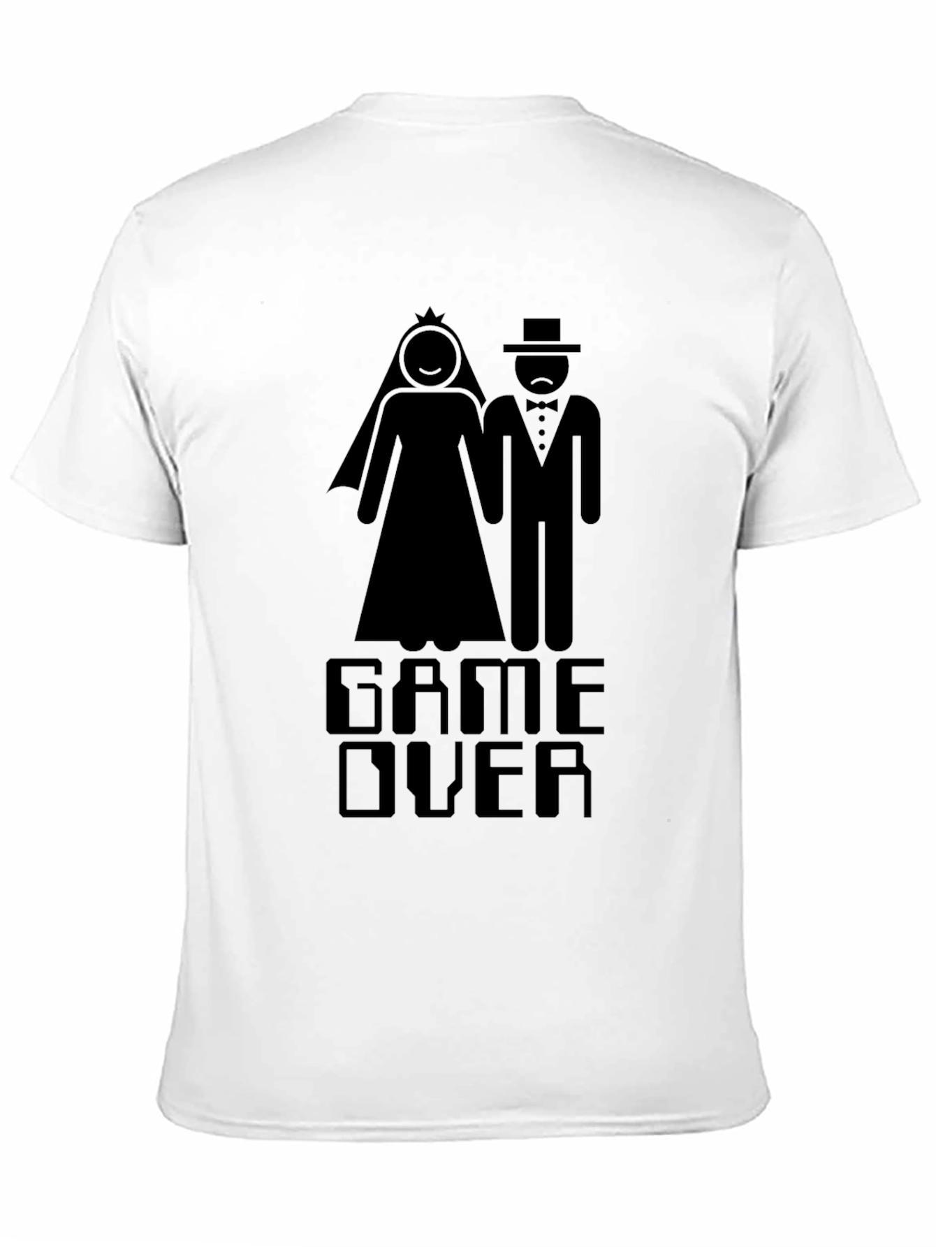 Game Over Wedding T-Shirt - Black