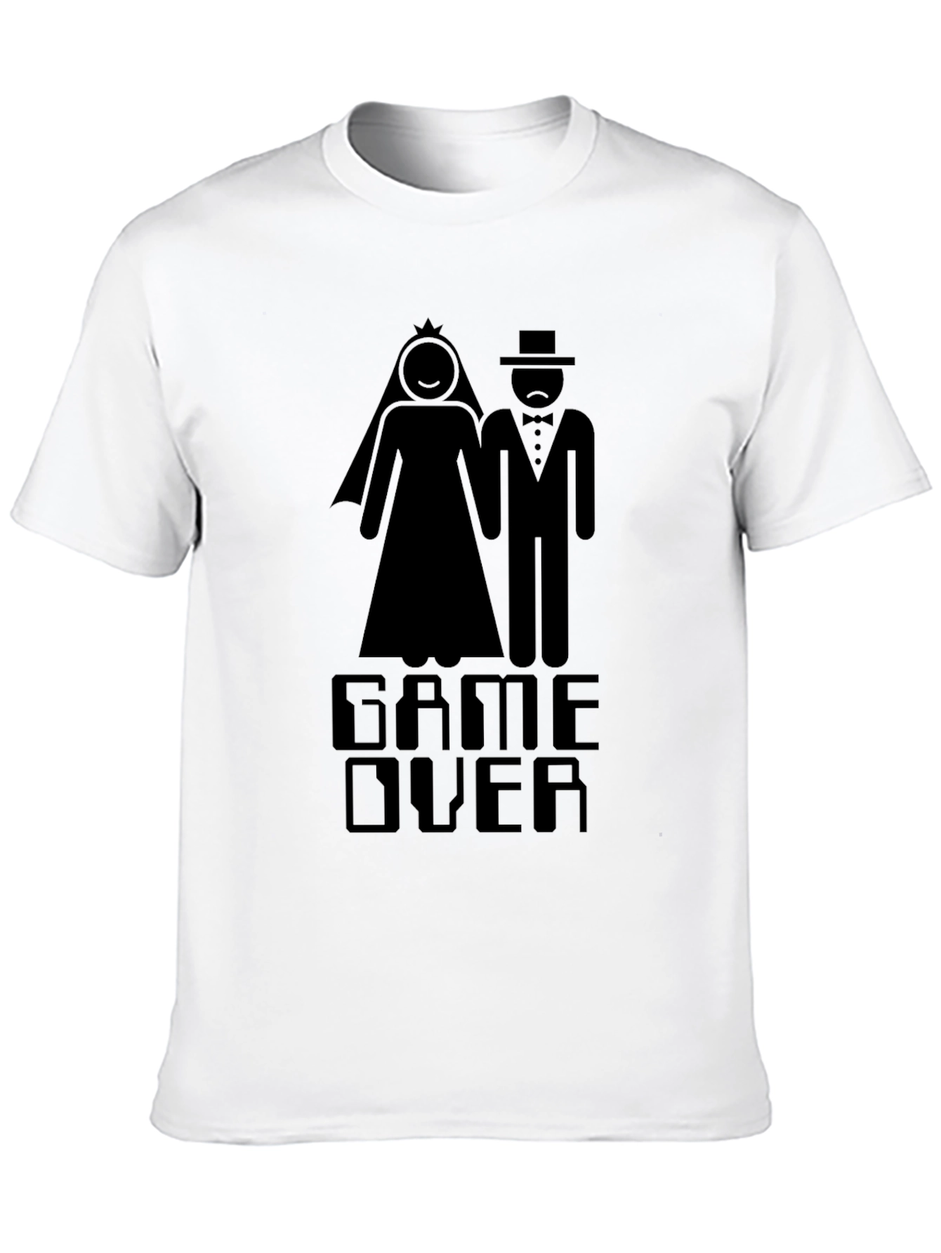 Game Over Wedding T-Shirt - Black