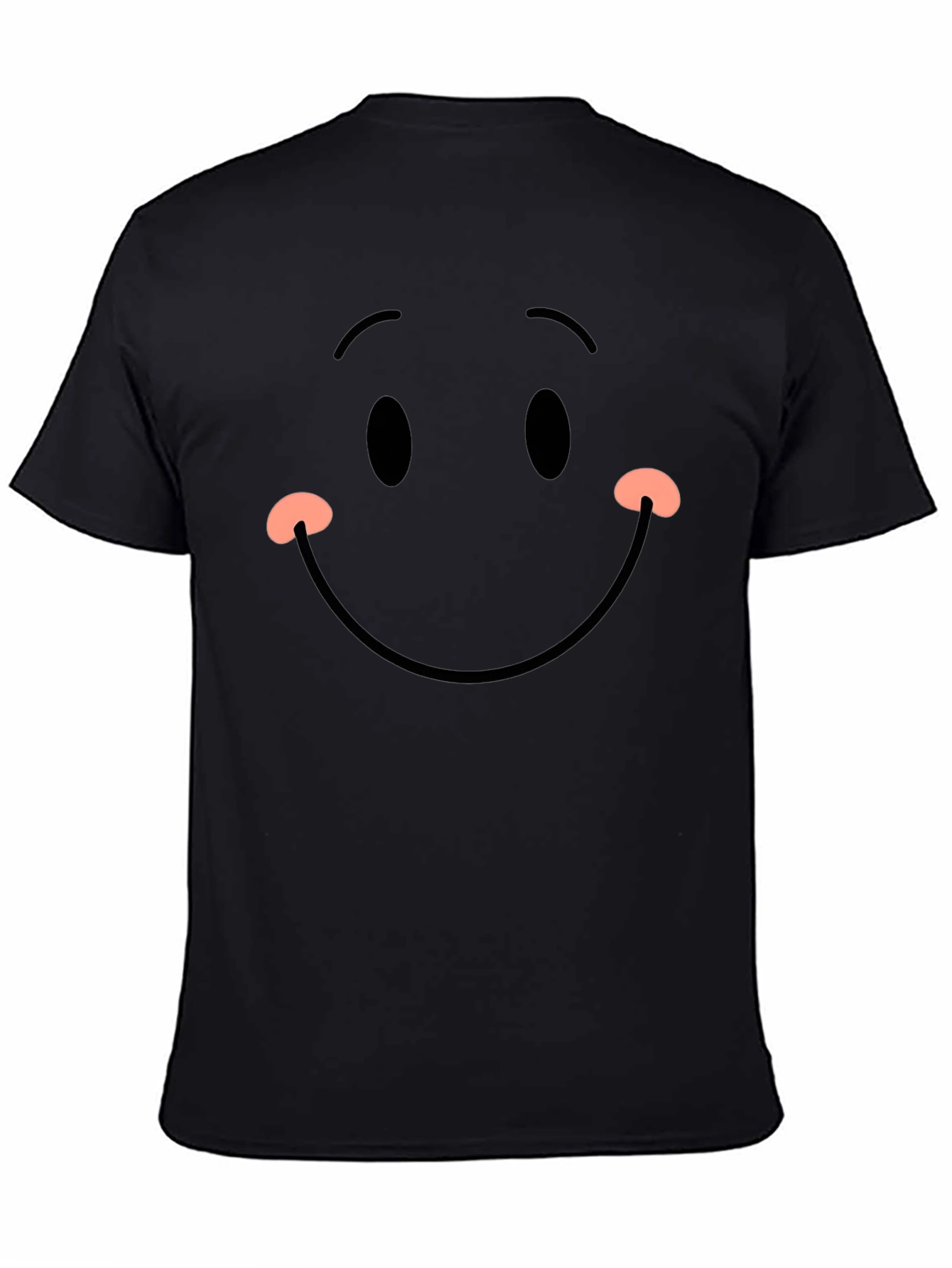 Smiley Face Black T-Shirt - Happy Graphic Tee