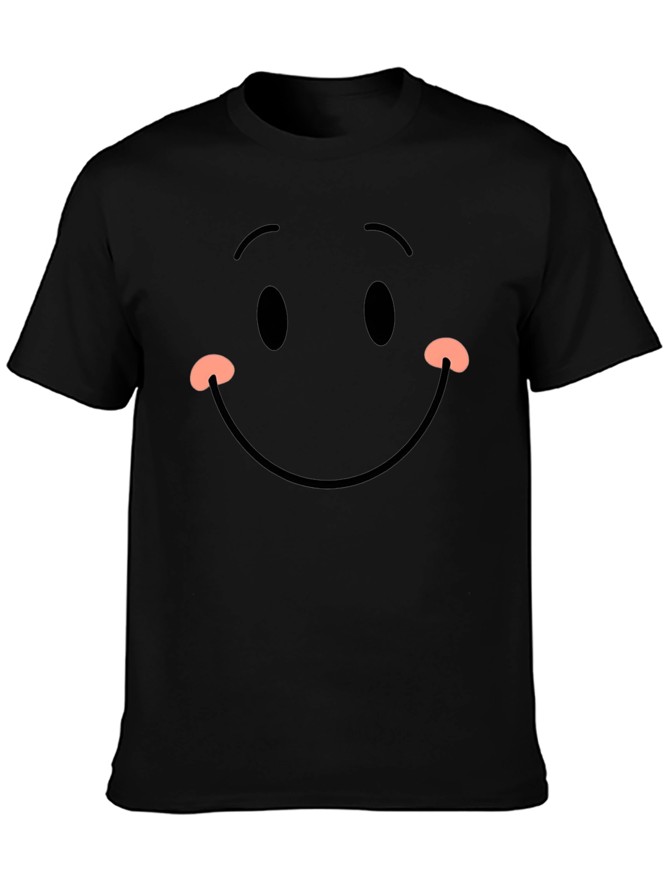 Smiley Face Black T-Shirt - Happy Graphic Tee