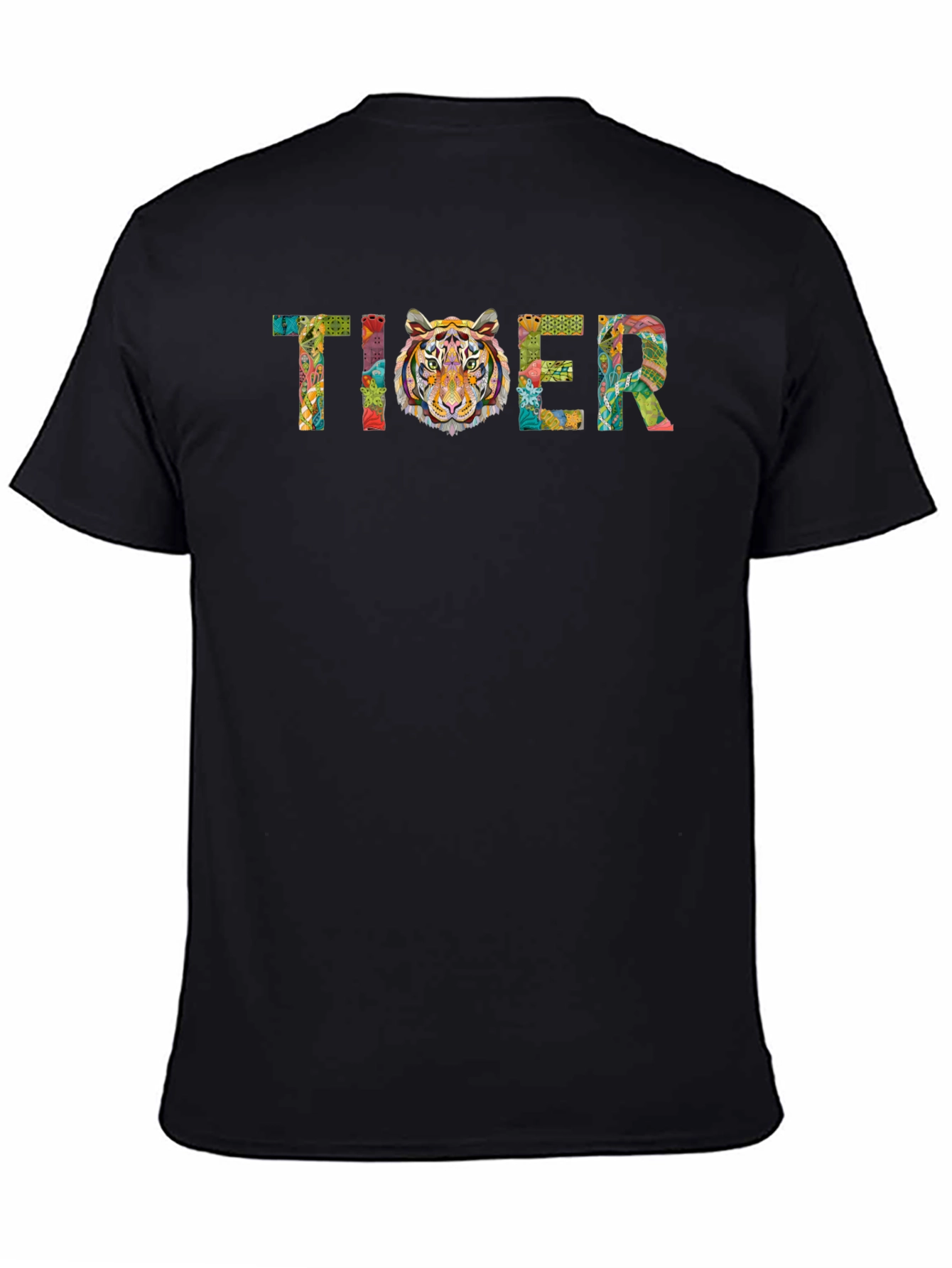 Tiger Graphic Print Crewneck T-Shirt