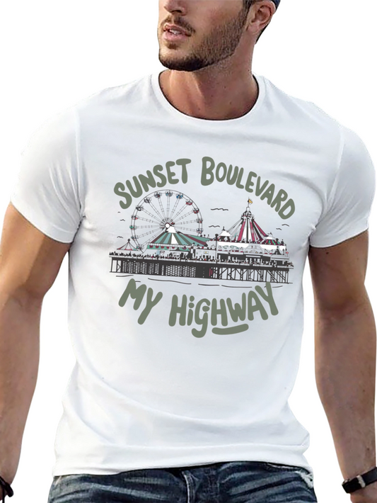 Sunset Boulevard Tee - My Highway Black T-Shirt