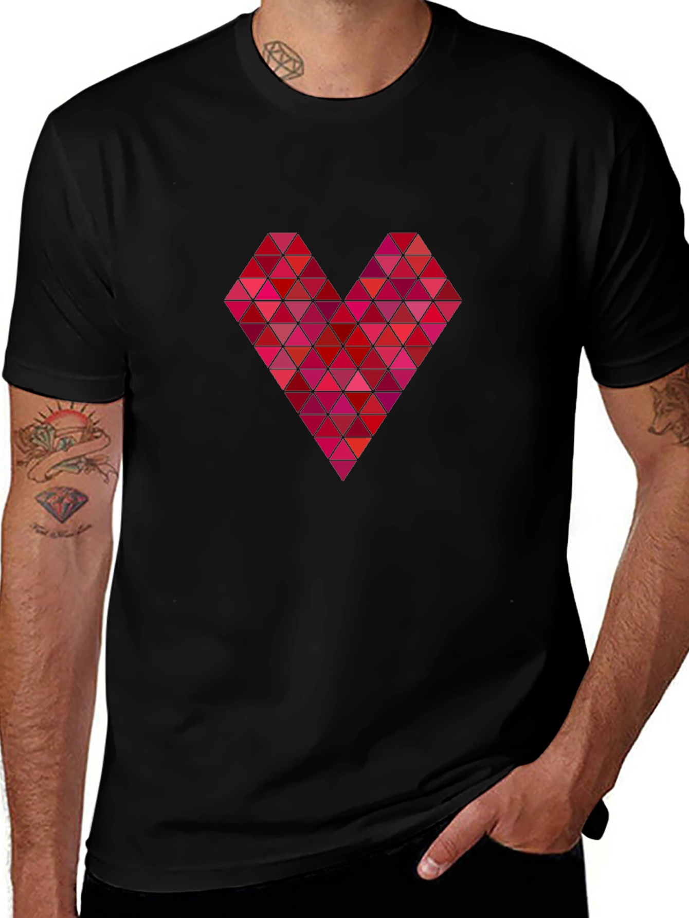 Geometric Heart T-Shirt - Love in Style!