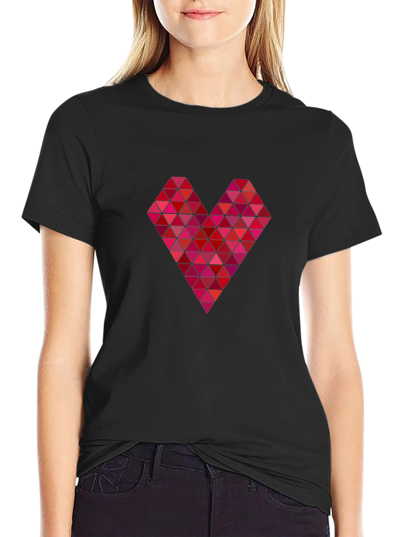 Geometric Heart T-Shirt - Love in Style!