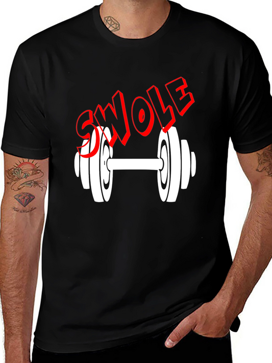 Swole Dumbbell Graphic Tee - Gym & Fitness