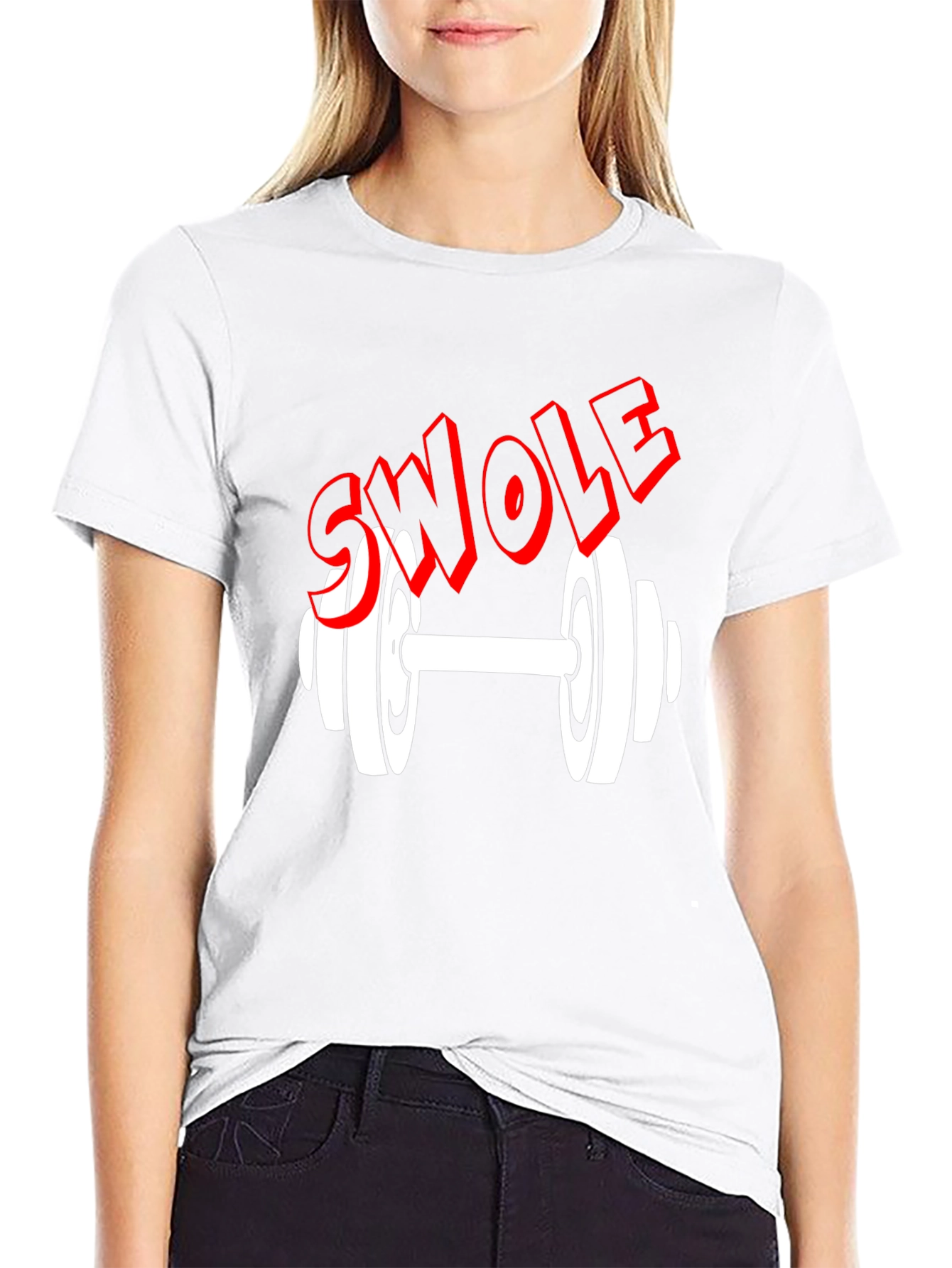 Swole Dumbbell Graphic Tee - Gym & Fitness