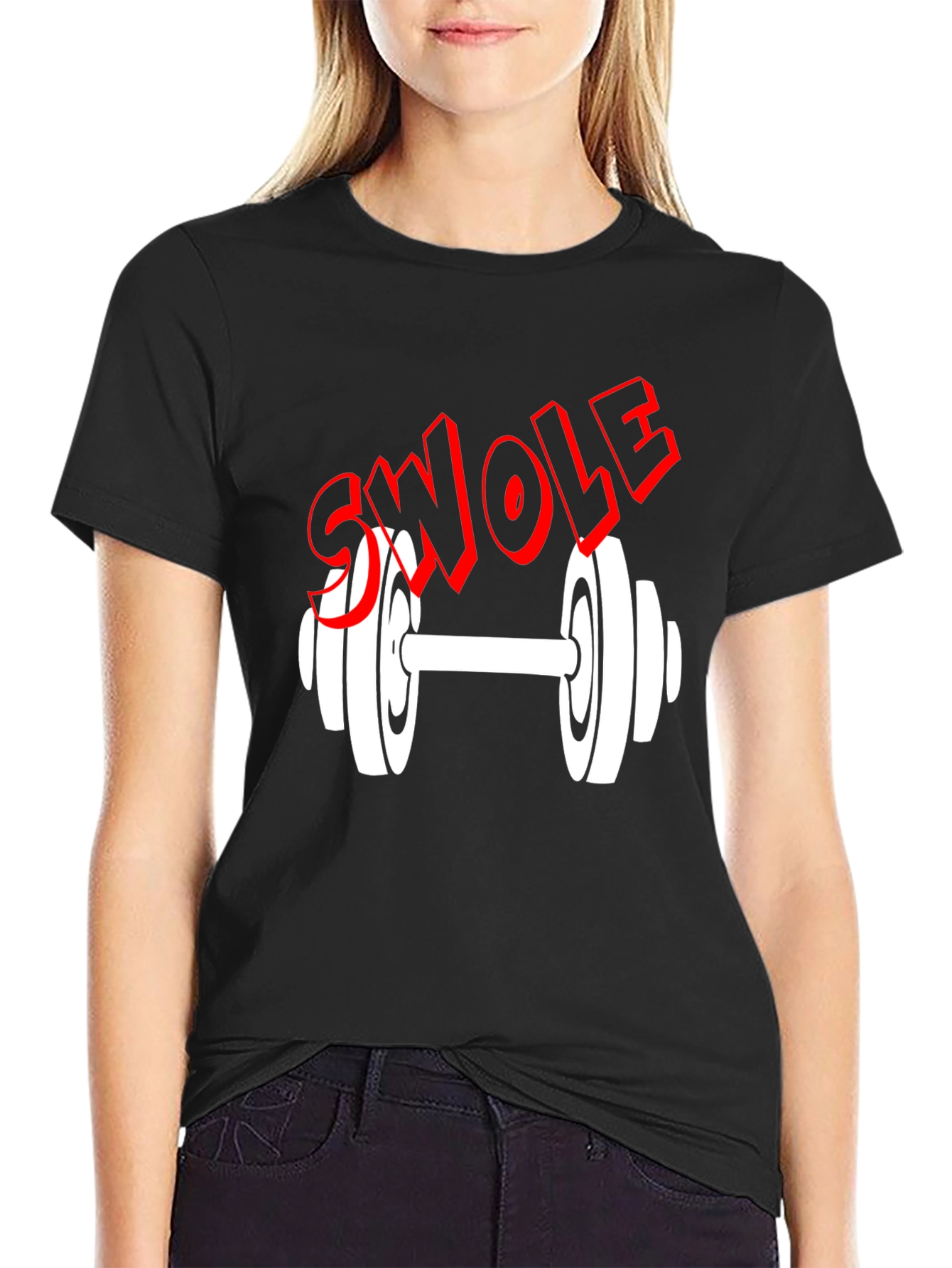 Swole Dumbbell Graphic Tee - Gym & Fitness