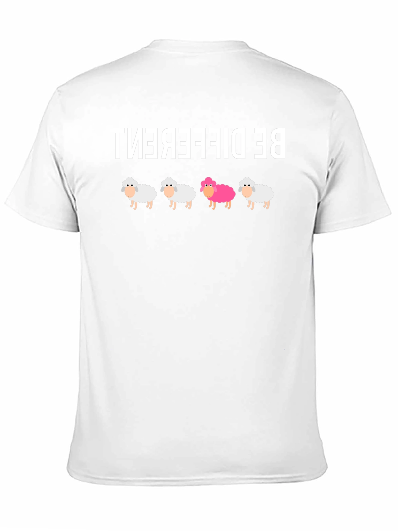 Be Different Sheep Graphic Tee - Black Cotton T-Shirt