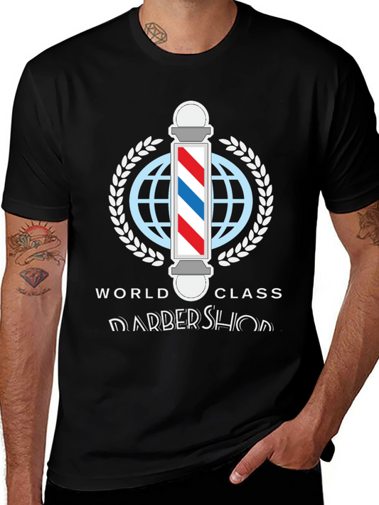 World Class Barbershop T-Shirt - Stylish Barber Apparel