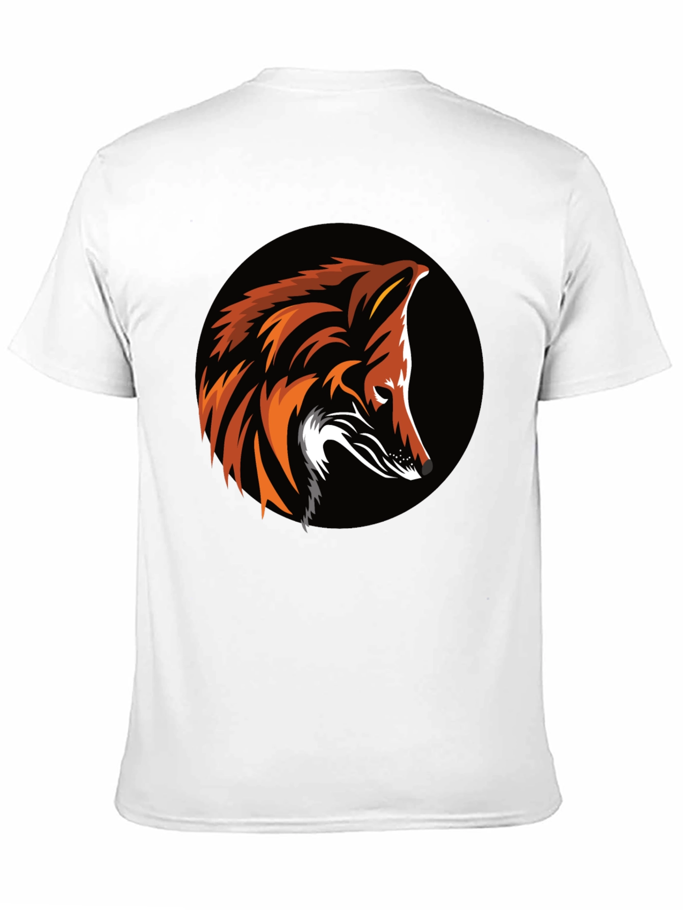 Stylish Black T-Shirt with Bold Fox Design