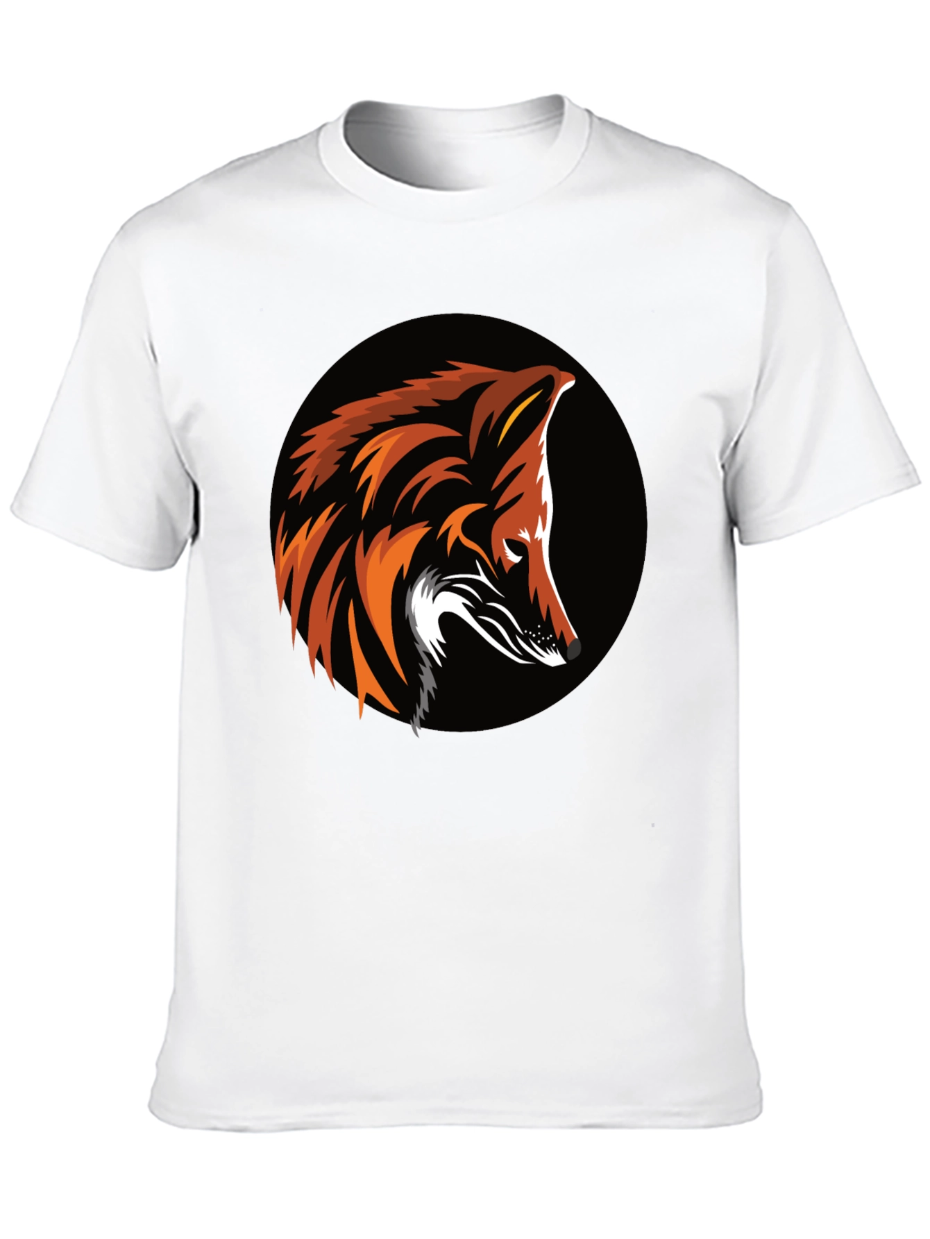Stylish Black T-Shirt with Bold Fox Design
