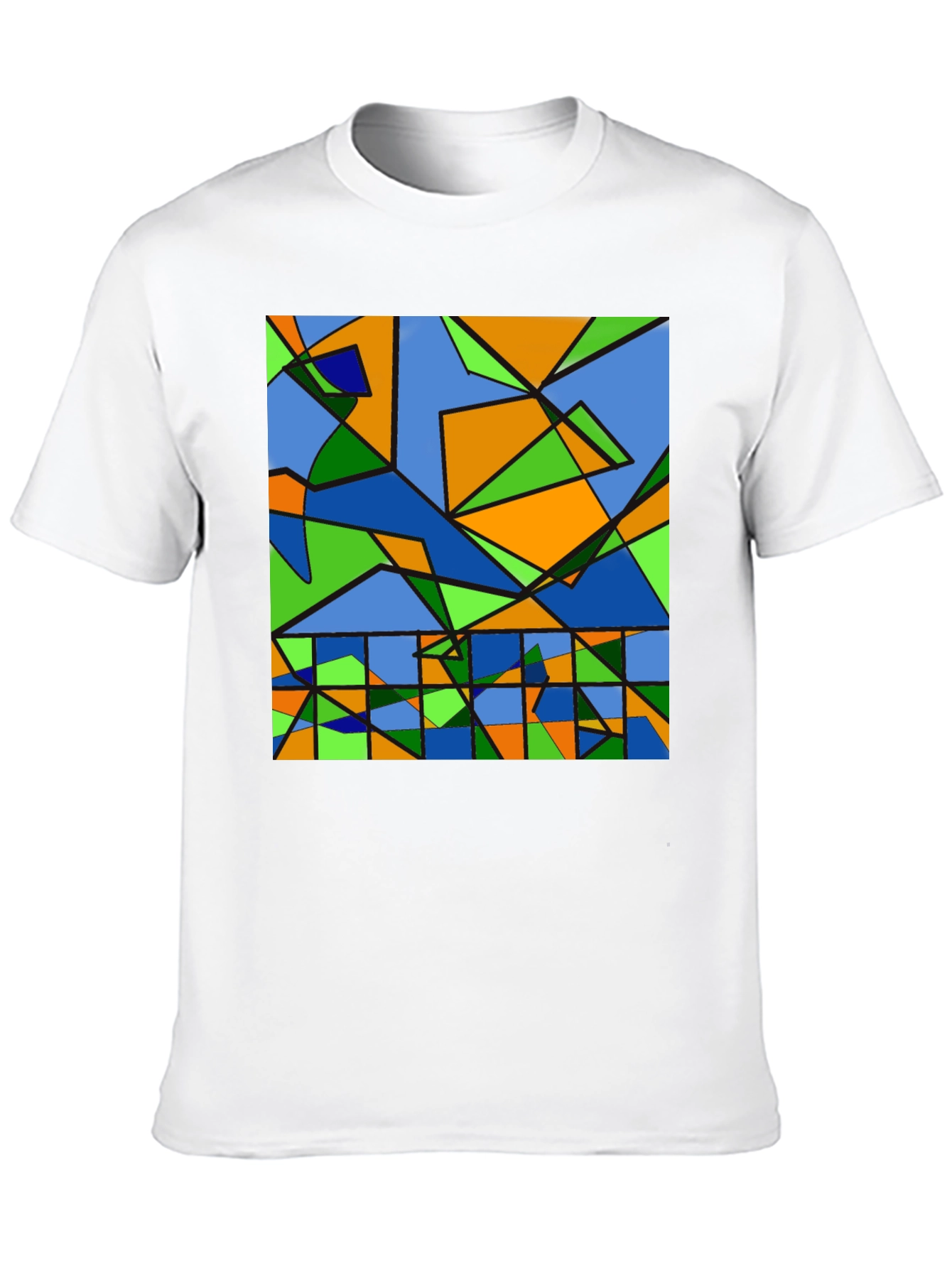 Abstract Geometric Graphic Tee - Modern Art Shirt