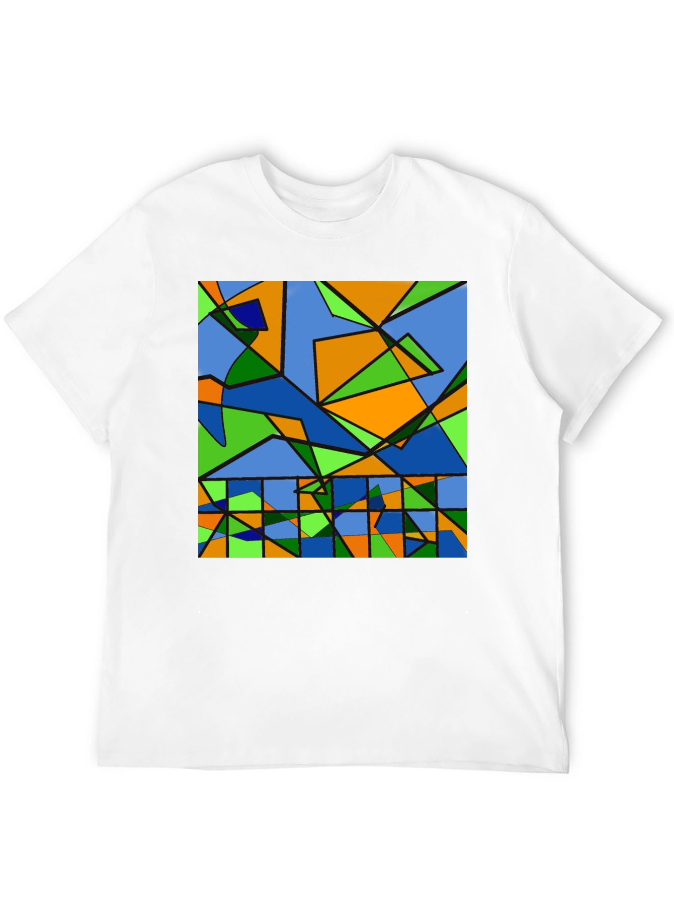 Abstract Geometric Graphic Tee - Modern Art Shirt