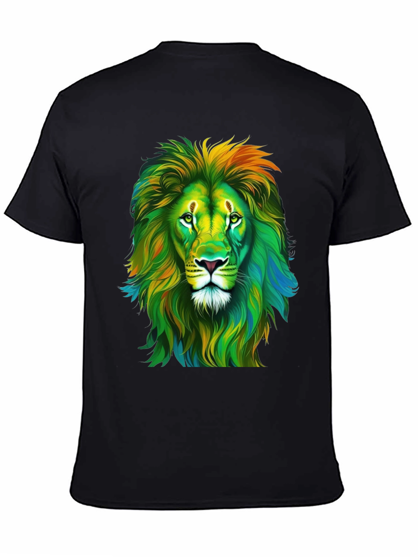 Lion Graphic Print Crew Neck T-Shirt