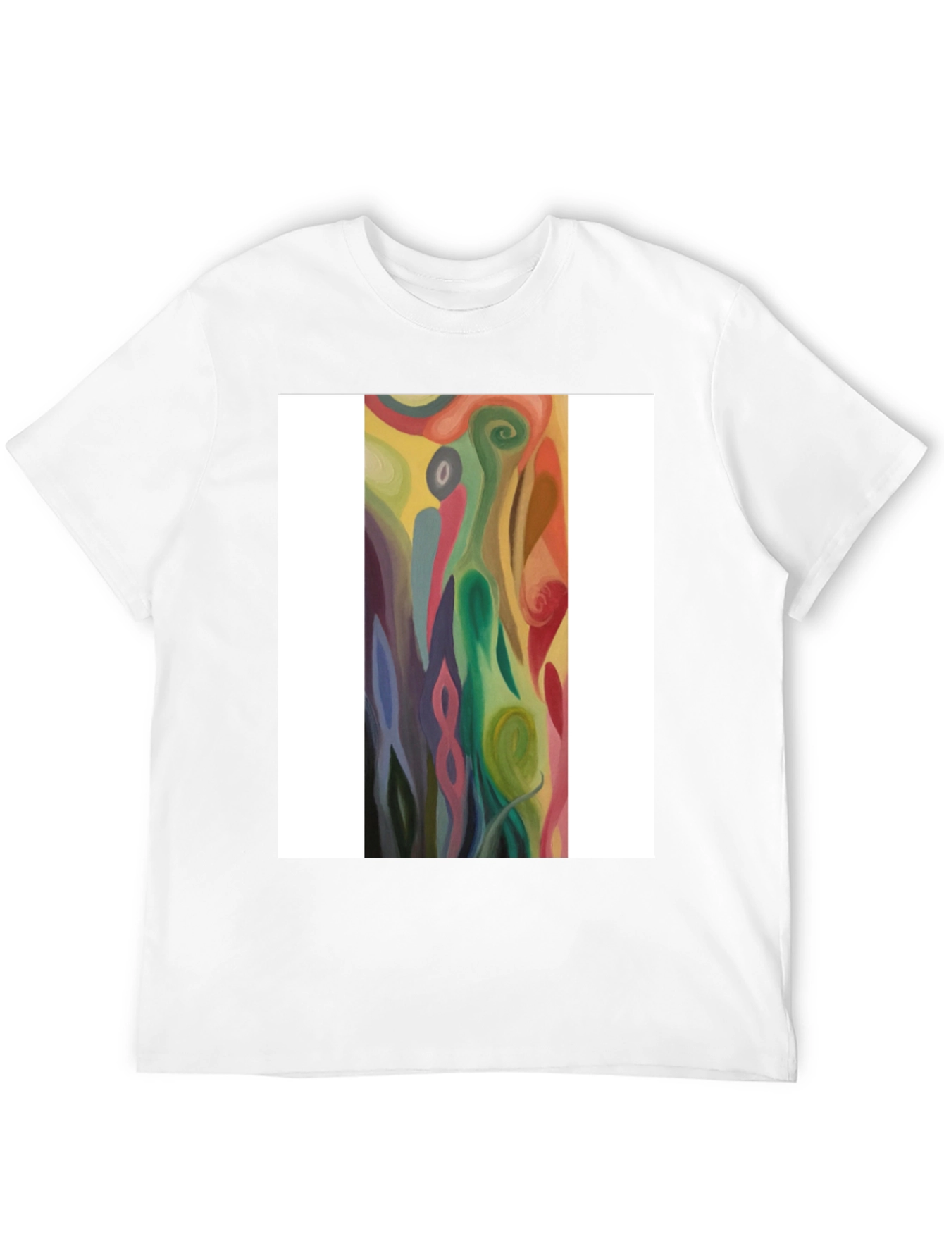 Abstract Swirl Art Graphic Tee - Black Unisex T-Shirt