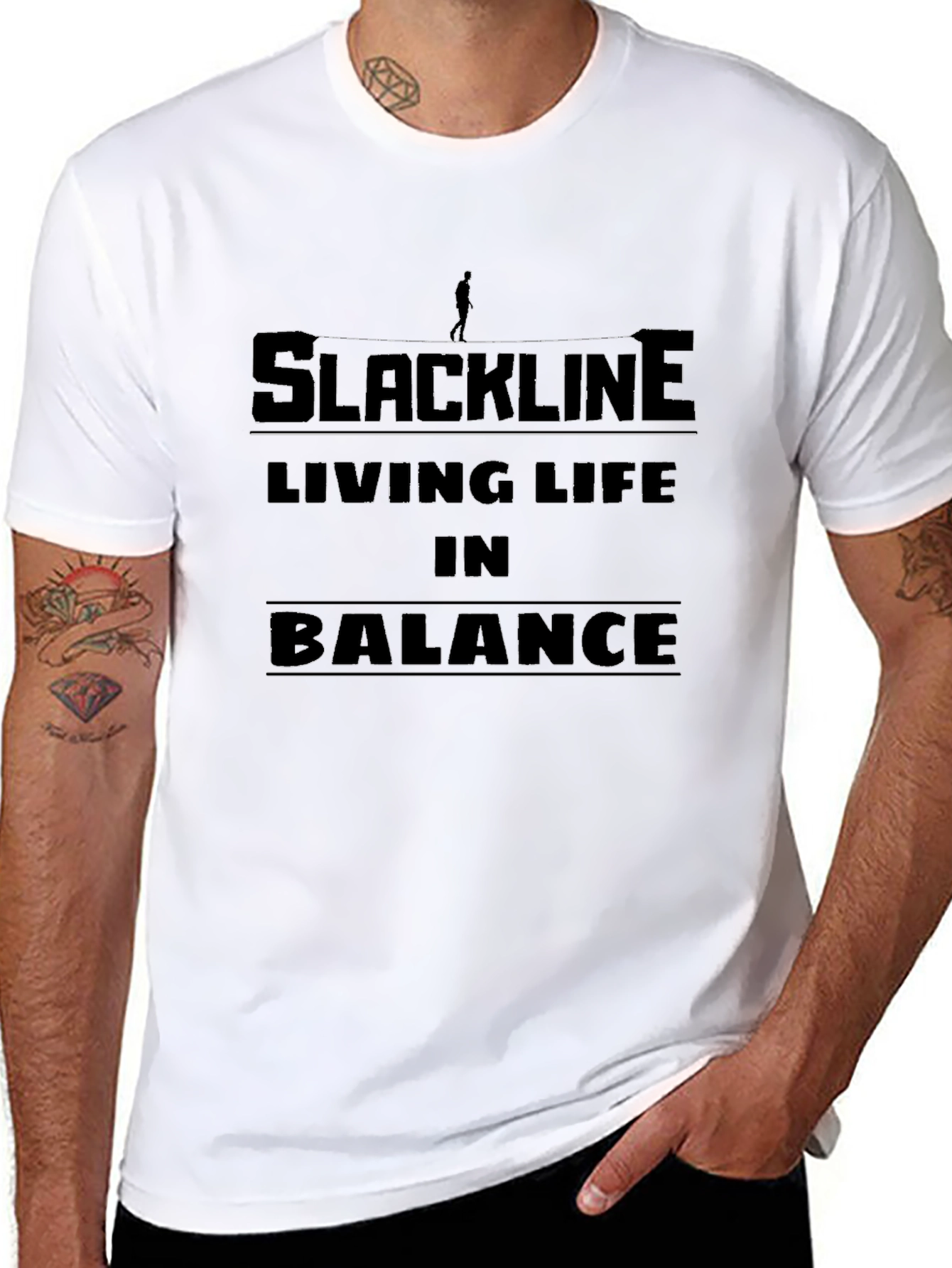 Slackline Balance Tee - Living Life in Balance