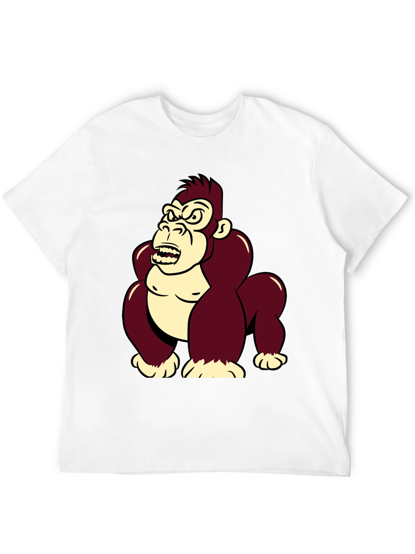 Angry Gorilla Graphic T-Shirt - Cool Cartoon Design