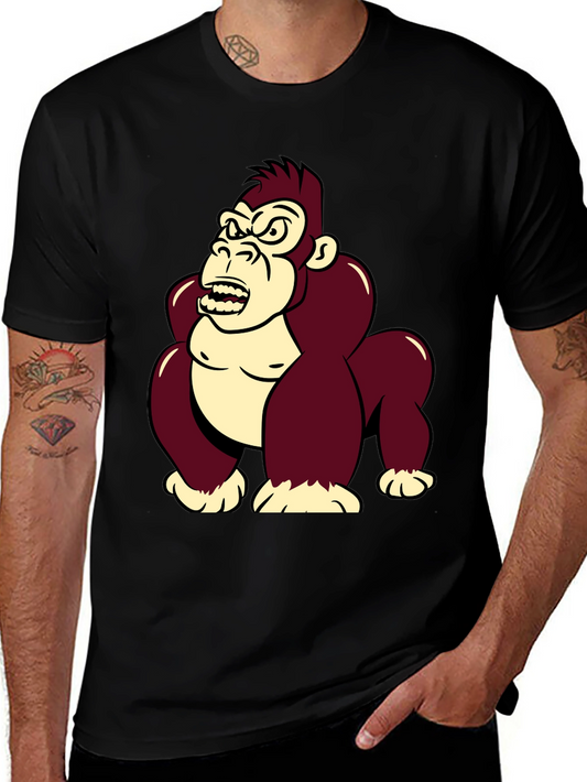 Angry Gorilla Graphic T-Shirt - Cool Cartoon Design