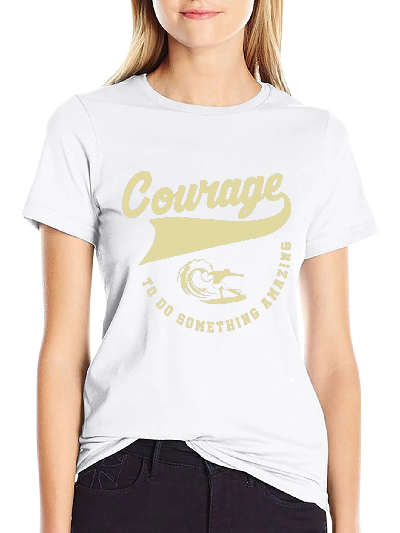 Courage to Do Something Amazing Surfing Graphic Tee