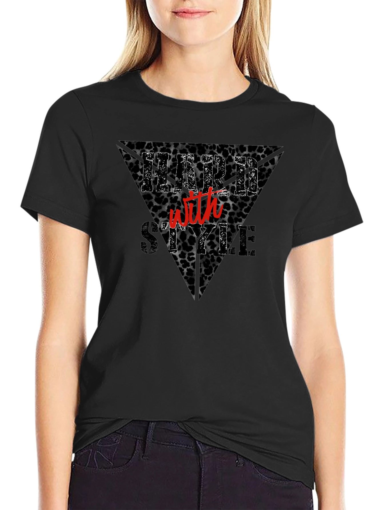 Hard With Style Black Graphic T-Shirt