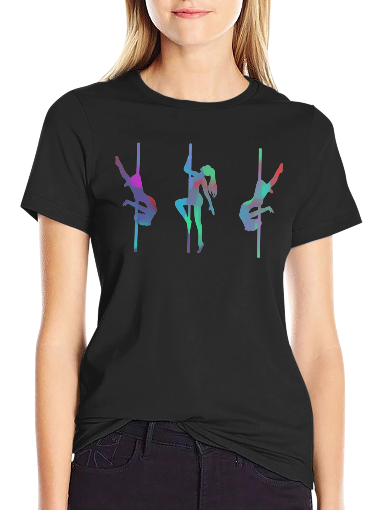 Pole Dance T-Shirt - Vibrant Silhouette Design