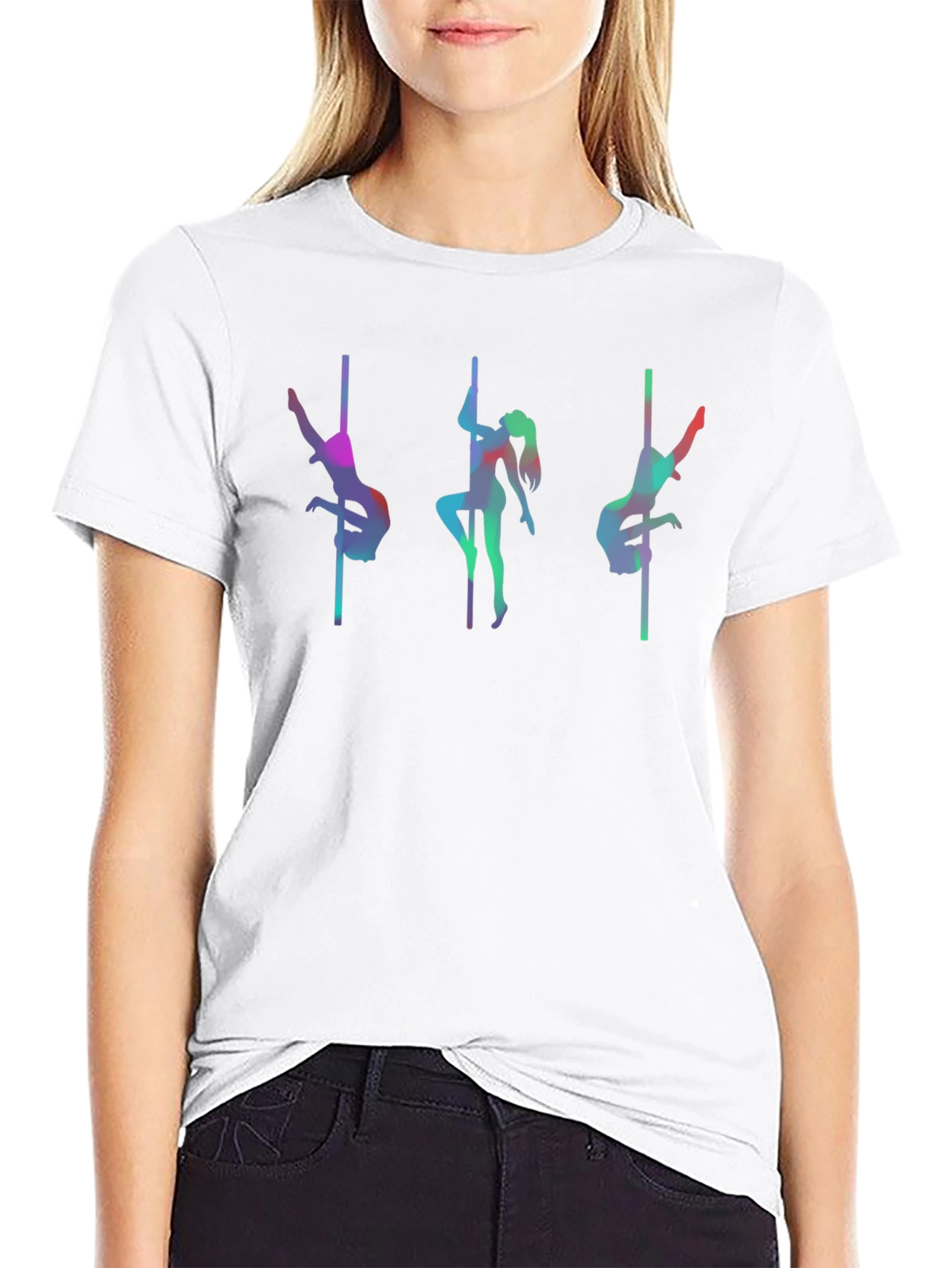 Pole Dance T-Shirt - Vibrant Silhouette Design