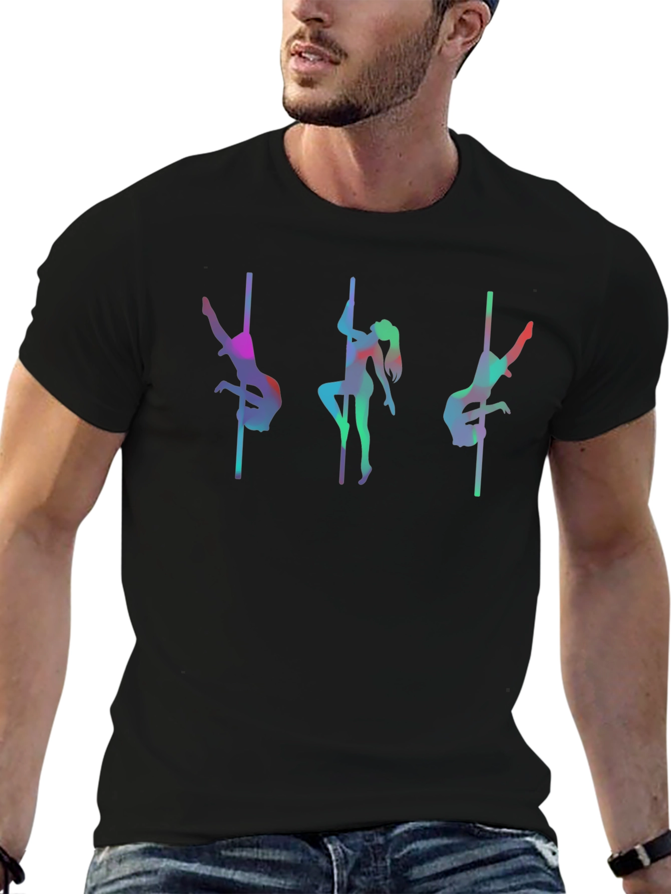 Pole Dance T-Shirt - Vibrant Silhouette Design