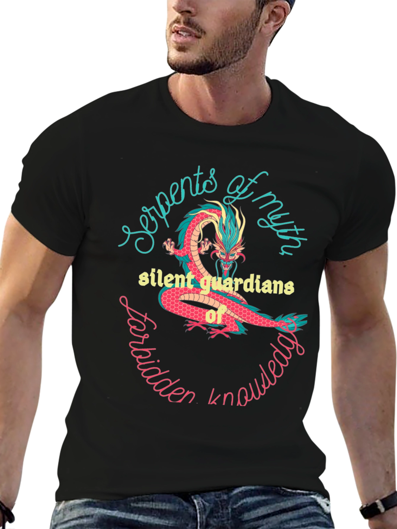 Mythical Dragon Graphic Tee - Forbidden Knowledge Shirt