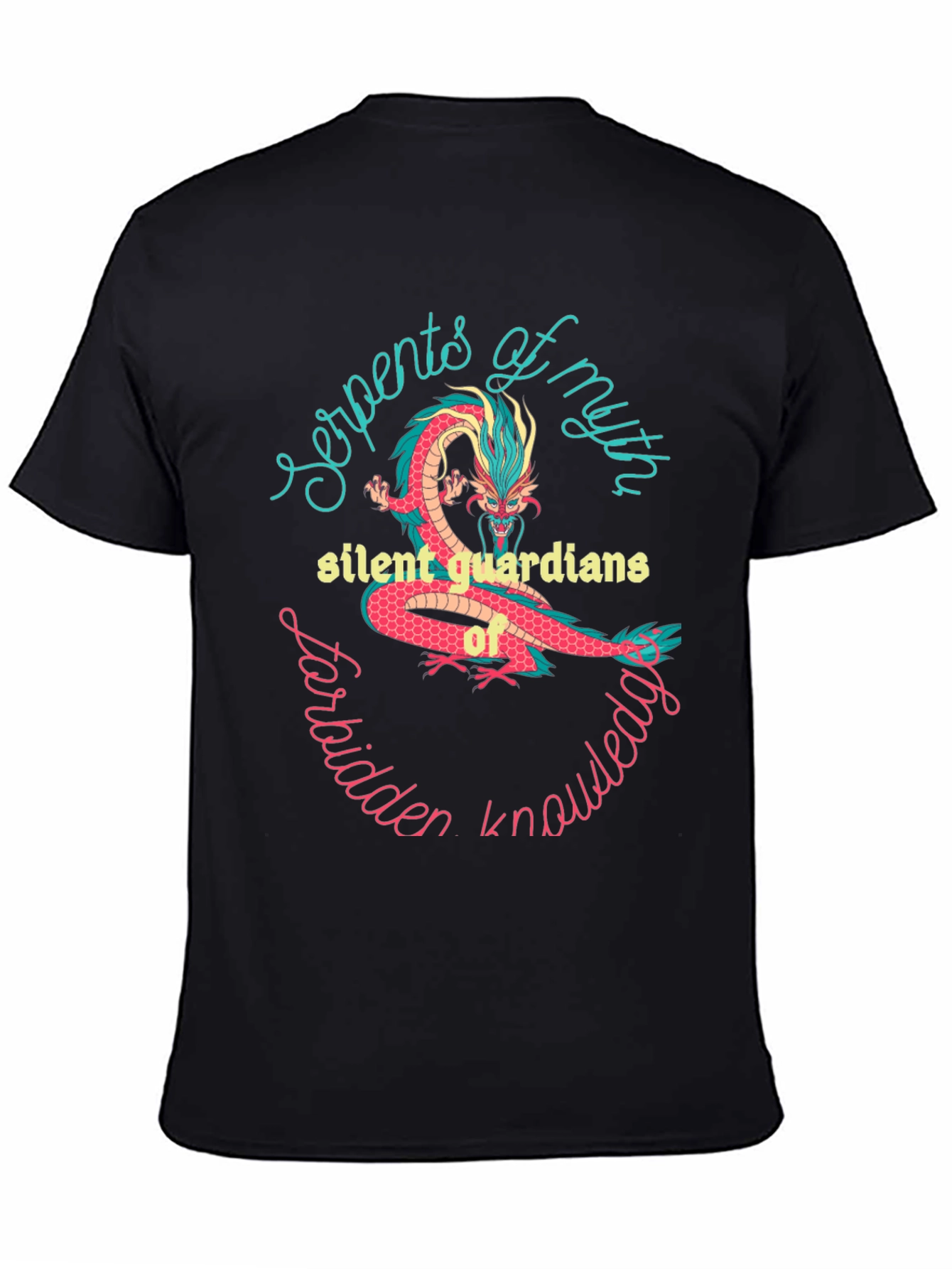 Mythical Dragon Graphic Tee - Forbidden Knowledge Shirt