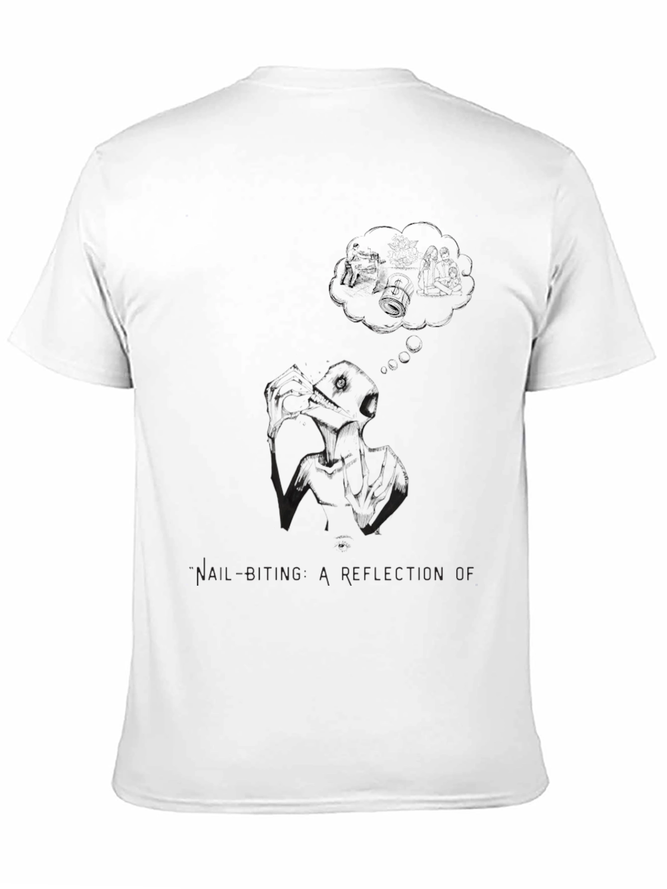Nail Biting Reflection Graphic Tee