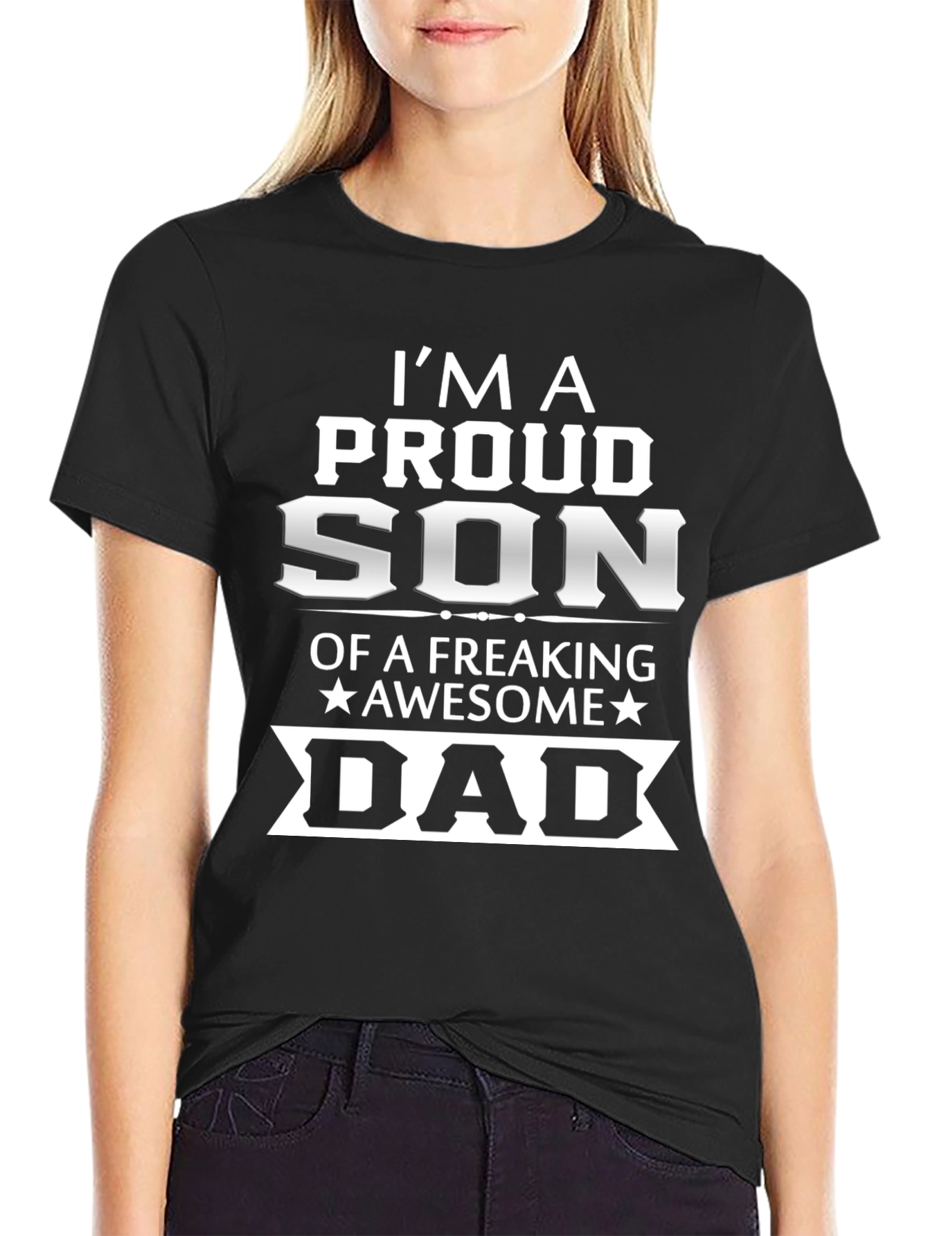 Proud Son Awesome Dad Graphic Tee