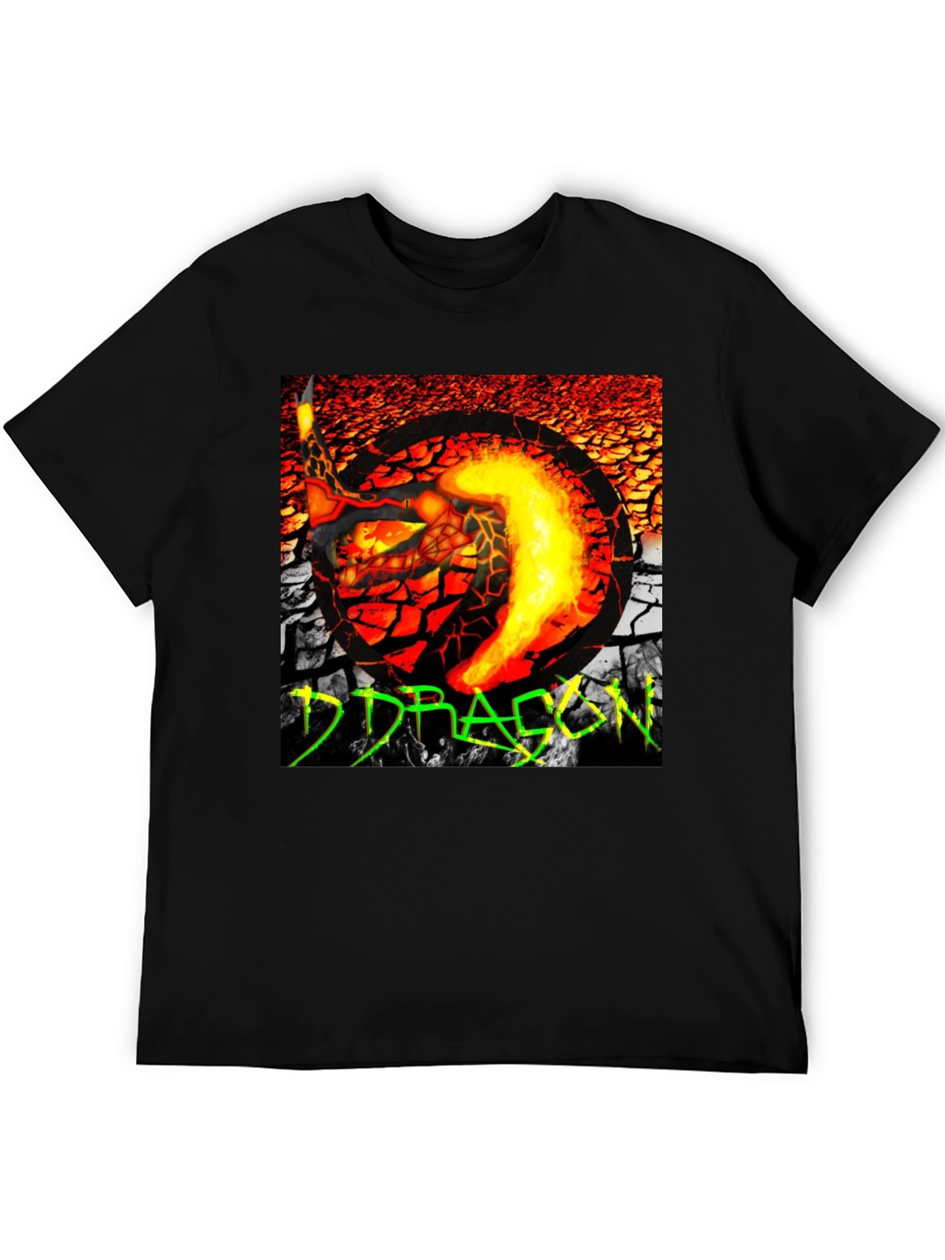 Fiery Dragon Graphic T-Shirt - Bold Design