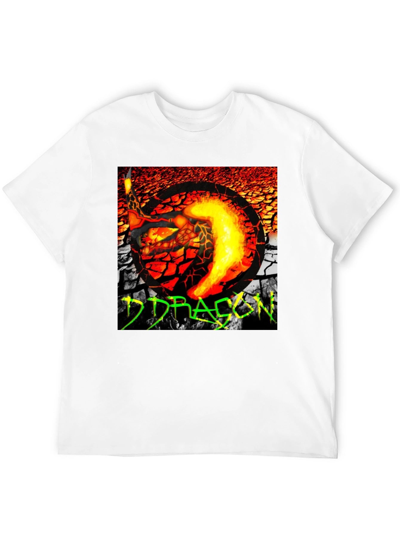 Fiery Dragon Graphic T-Shirt - Bold Design