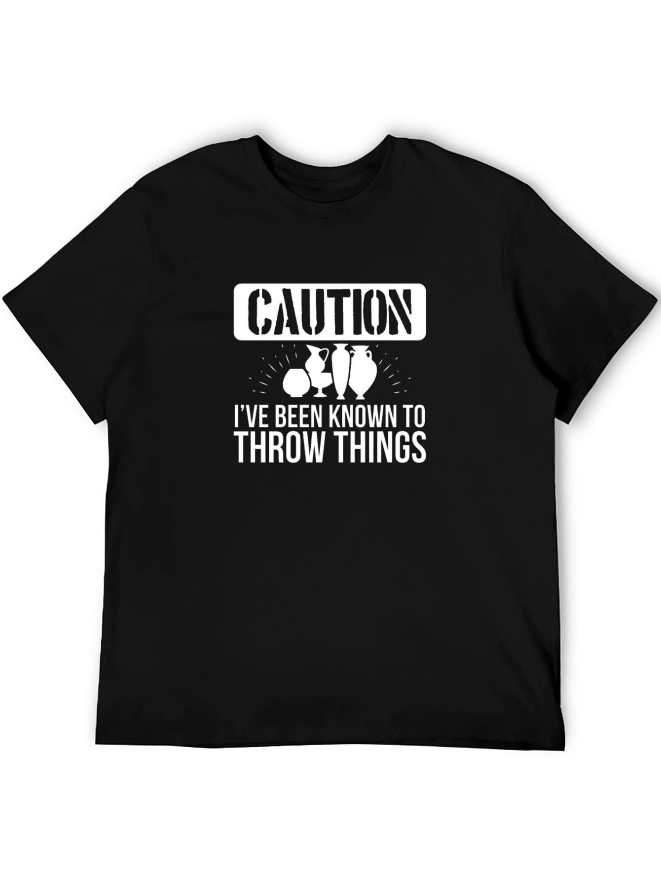 Caution: I Throw Things T-Shirt - Potter Humor