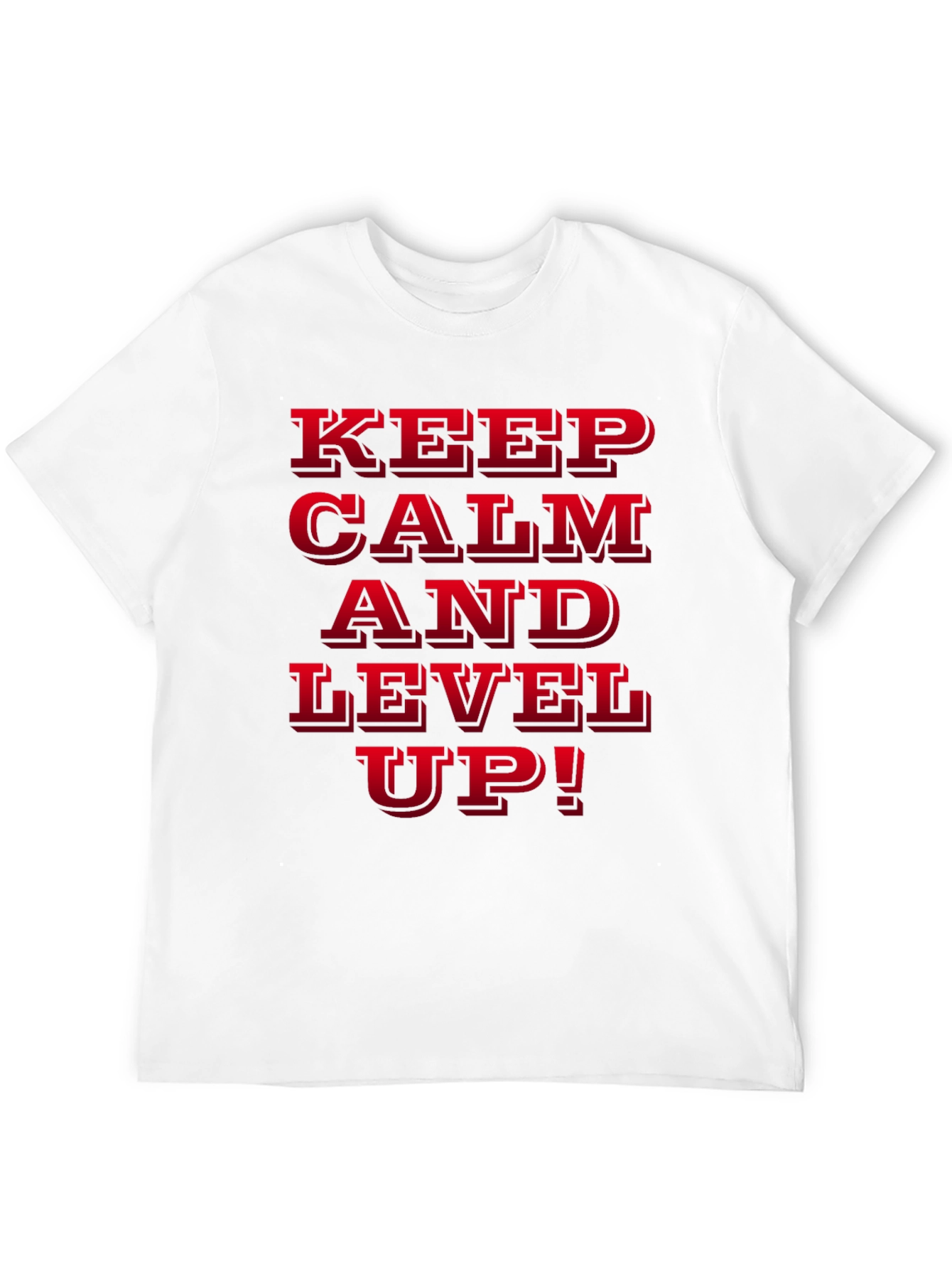 Keep Calm and Level Up Black Graphic Tee