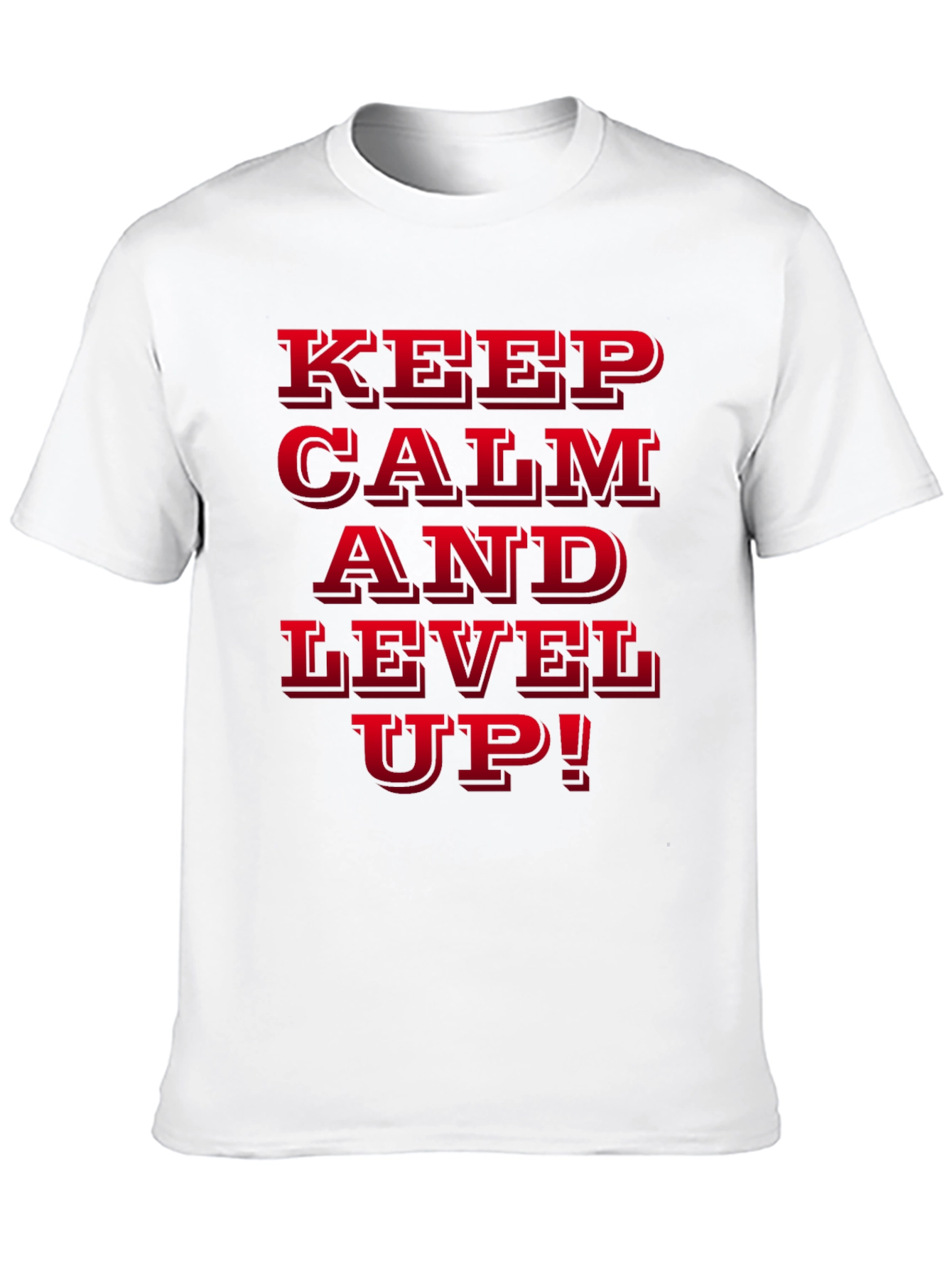 Keep Calm and Level Up Black Graphic Tee